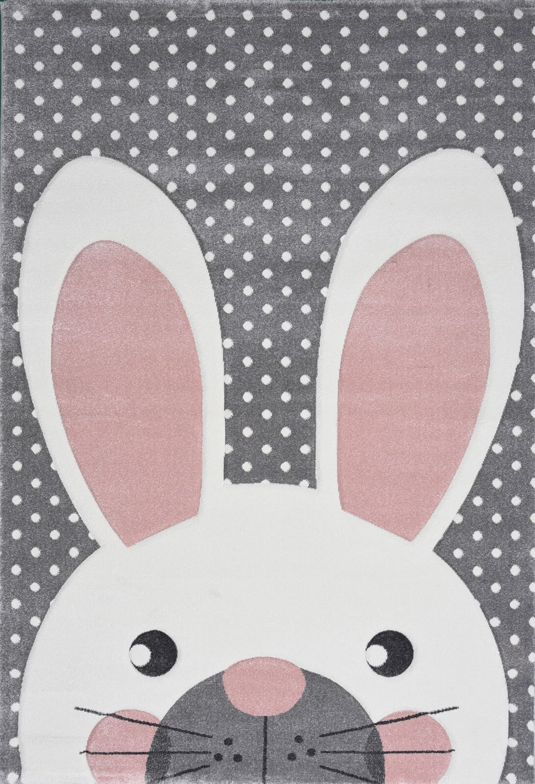 Kinderteppich PASTEL KIDS HASE 80 x 150 cm grau