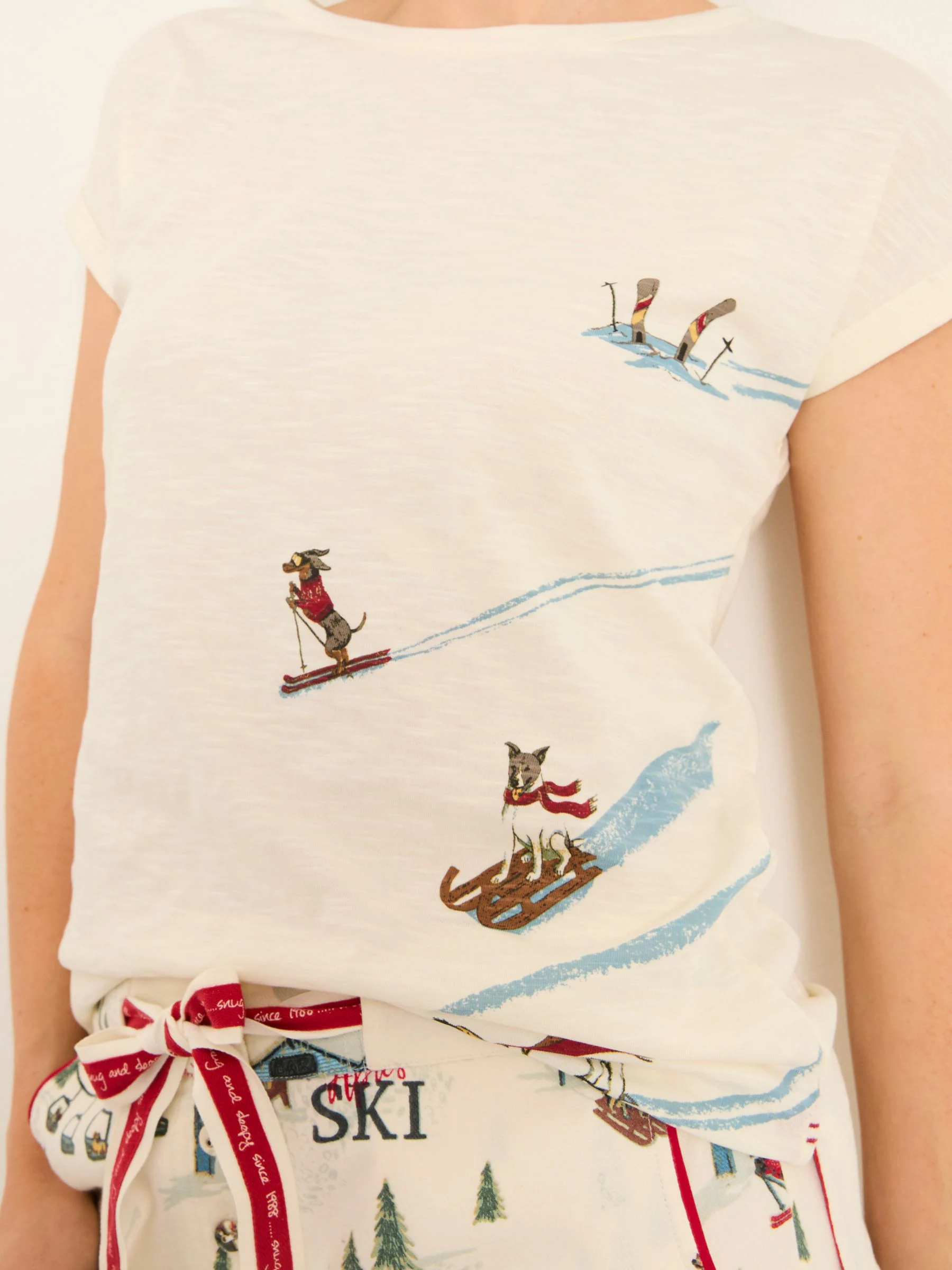 FatFace Ski Dog Graphic T Shirt