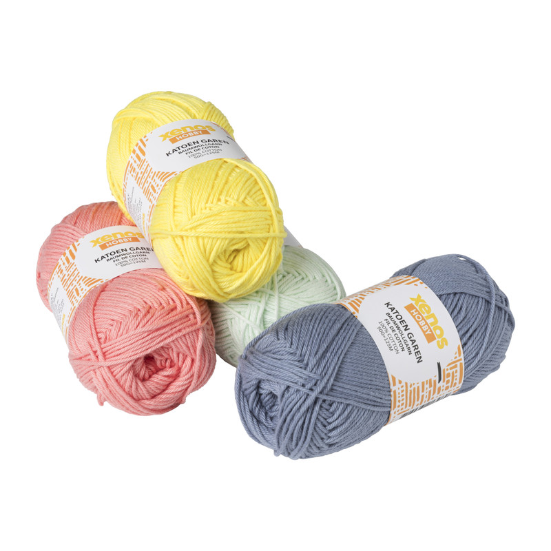 Garen katoen - peach - 50 gram