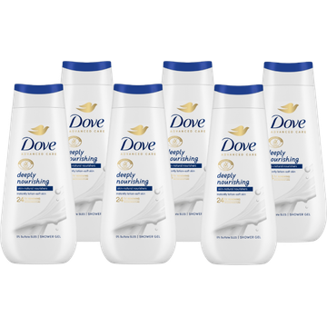 Dove Advanced Care Verzorgende Douchegel Deeply Nourishing 225 ml 6 stuks