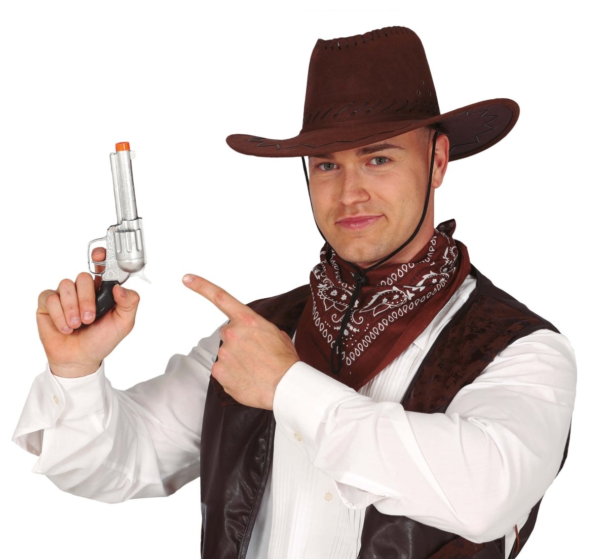 Cowboy Geweer Zilver 24cm
