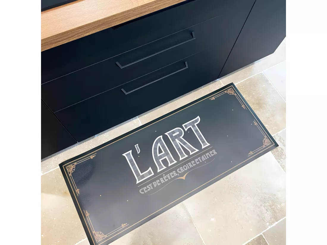 Tapis Vinyle Large l120xH200cm - Art Rétro - Vinyle