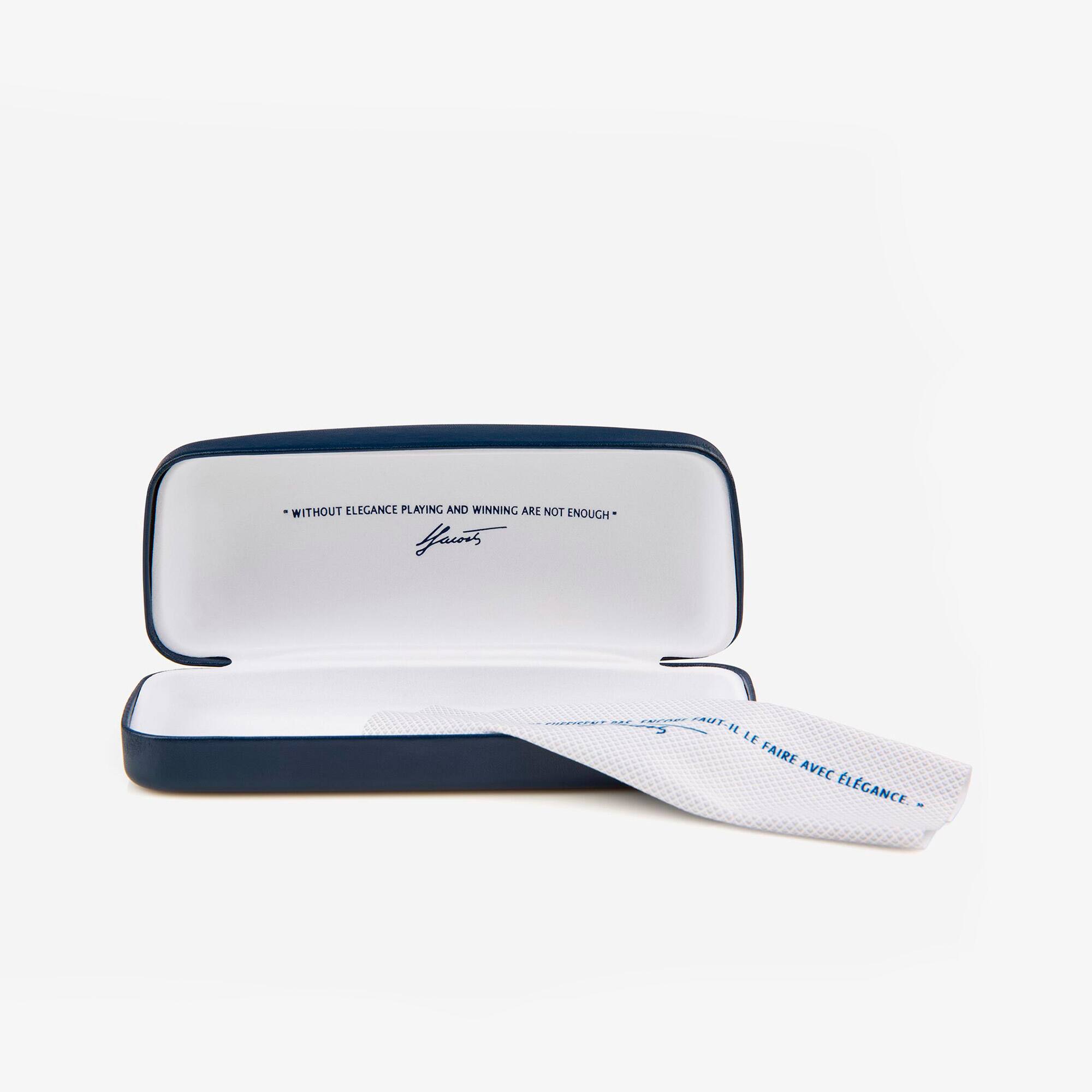 Lunettes de soleil Homme rectangulaires Rubber Croc Lunettes de soleil - Bleu - Lacoste - Homme