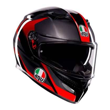 Casque AGV K3 - STRIGA - Noir / Rouge