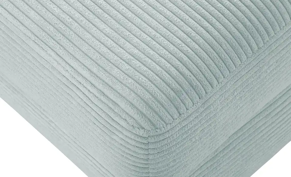 Ecksofa Arissa de Luxe Pastellblau rechts Cordstoff