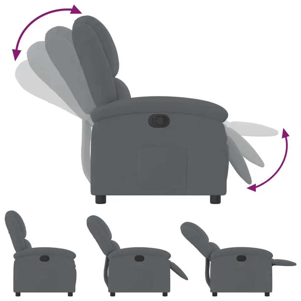 vidaXL - Fauteuil - Grijs - Fluweel