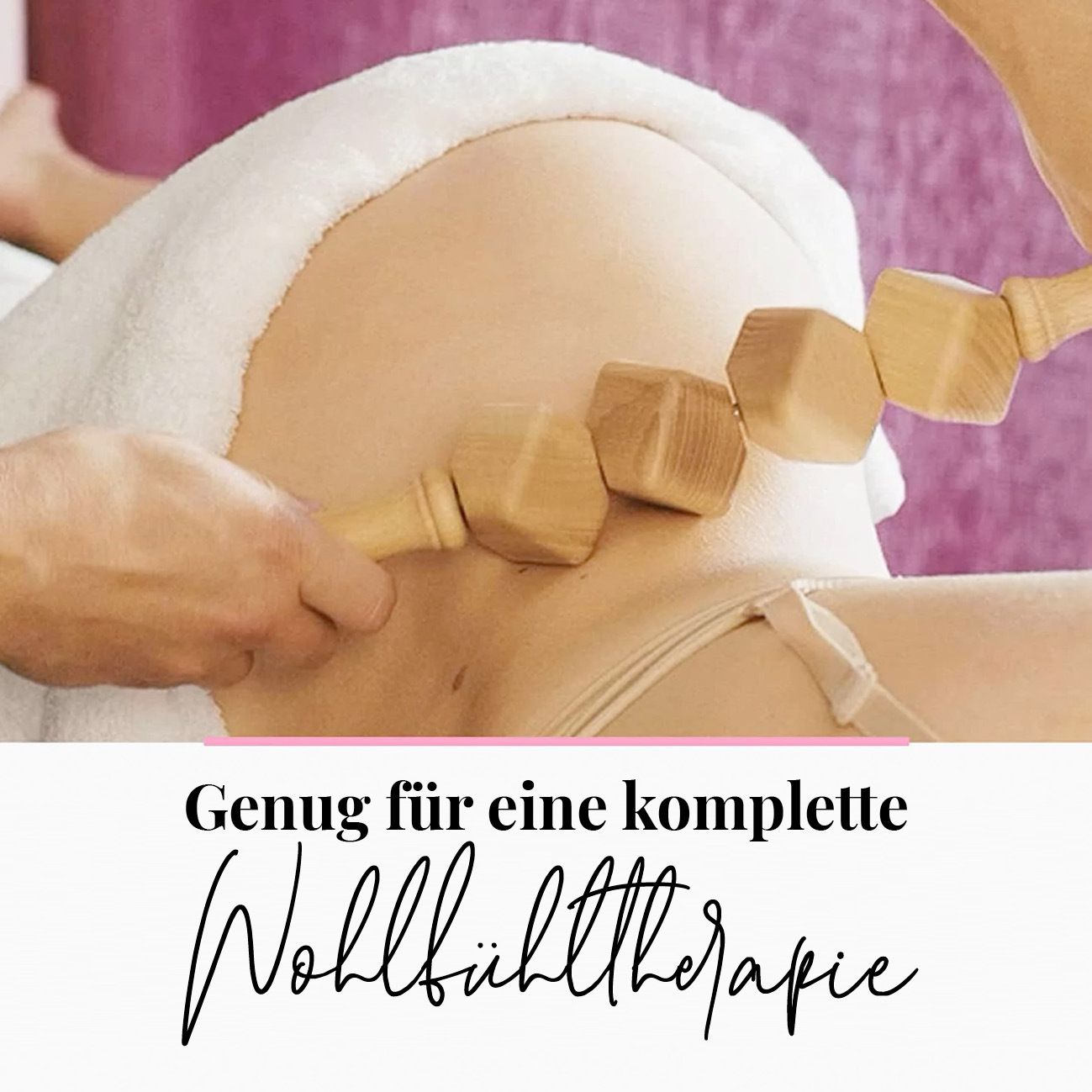tuuli Anti Cellulite Massagegerät Massageroller mit Griff Maderotherapie Roller aus Holz