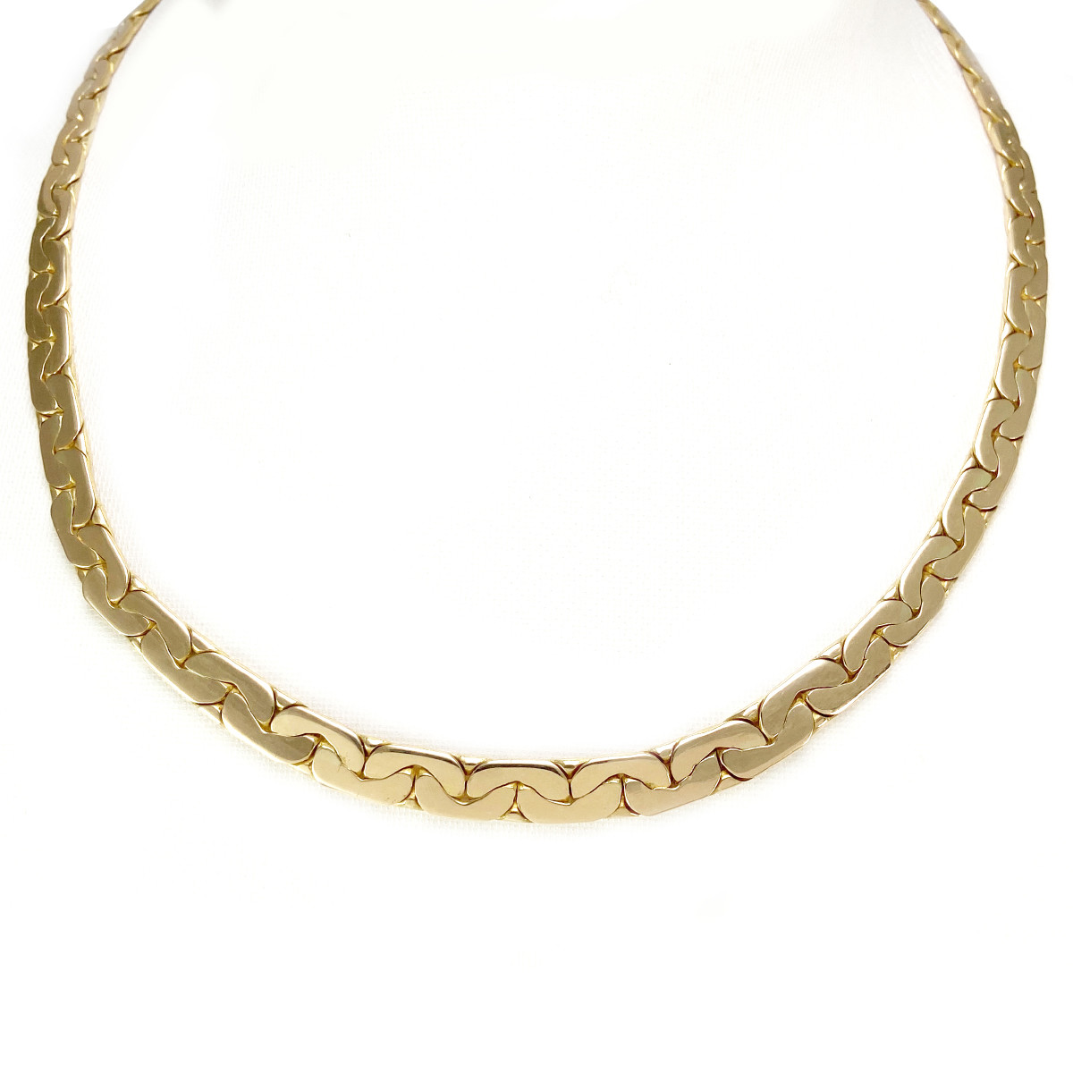 Collier d'occasion or 750 jaune maille haricot 43 cm