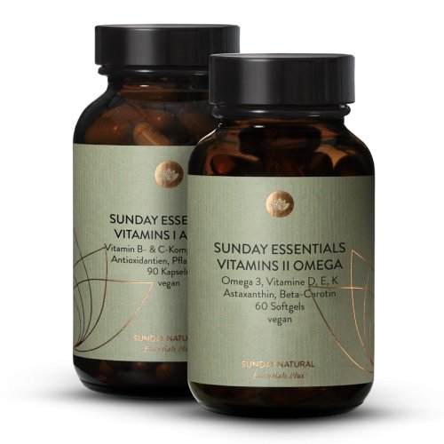 Sunday Natural Products  Vitamins I + II Essentials Set