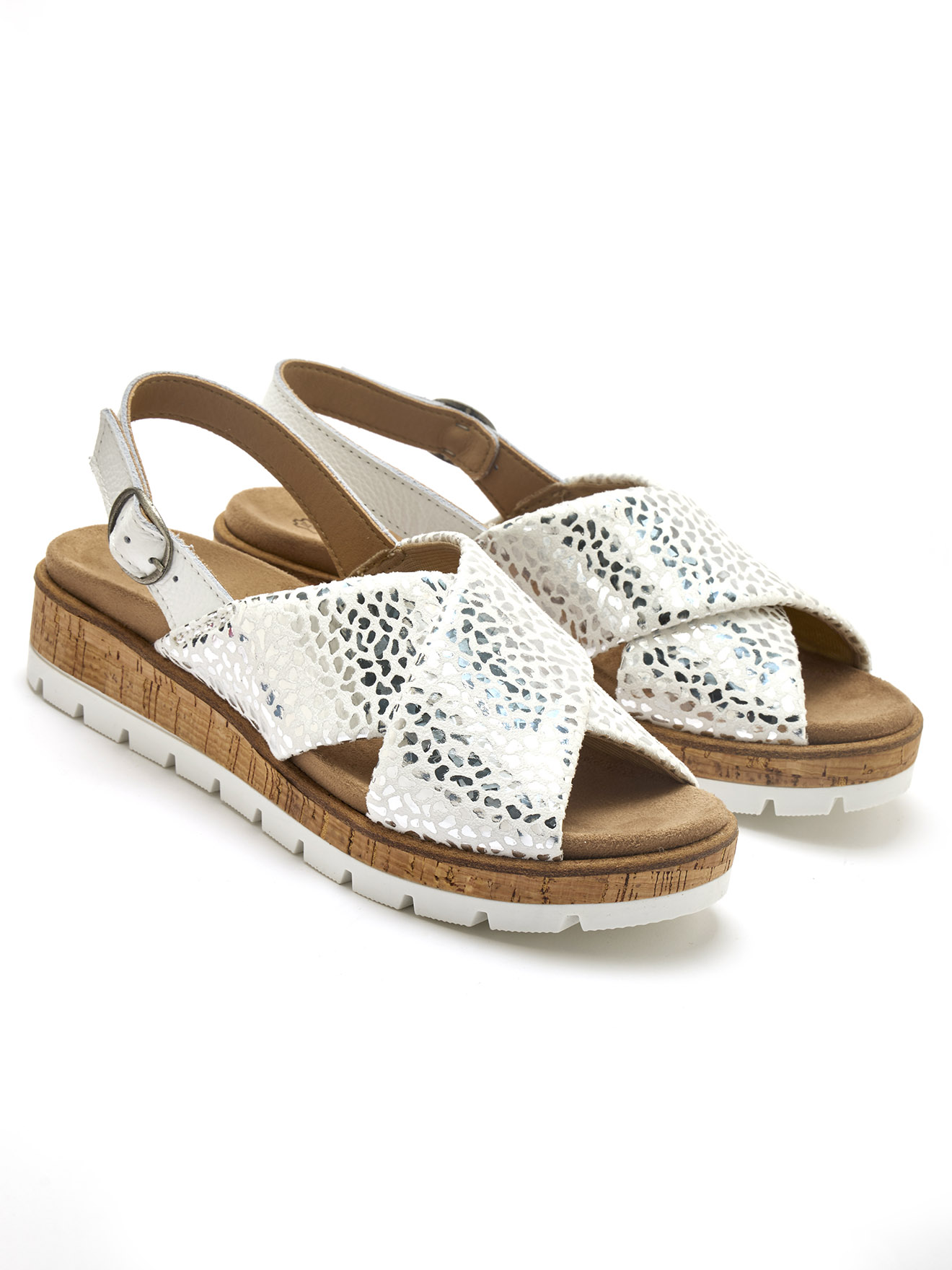 Sandales extensibles doublées cuir