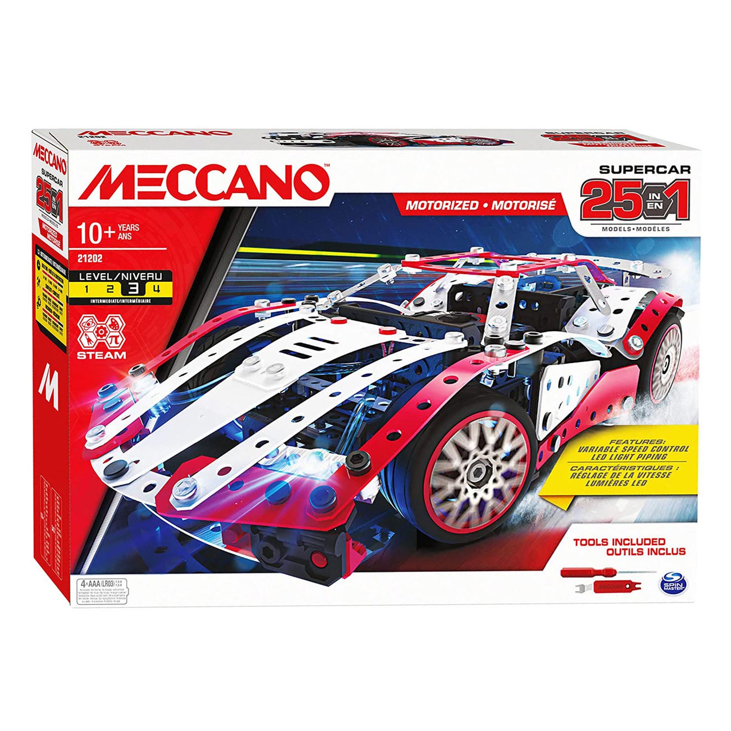 Meccano - Super Car, 25in1 S.T.E.M. Bouwpakket