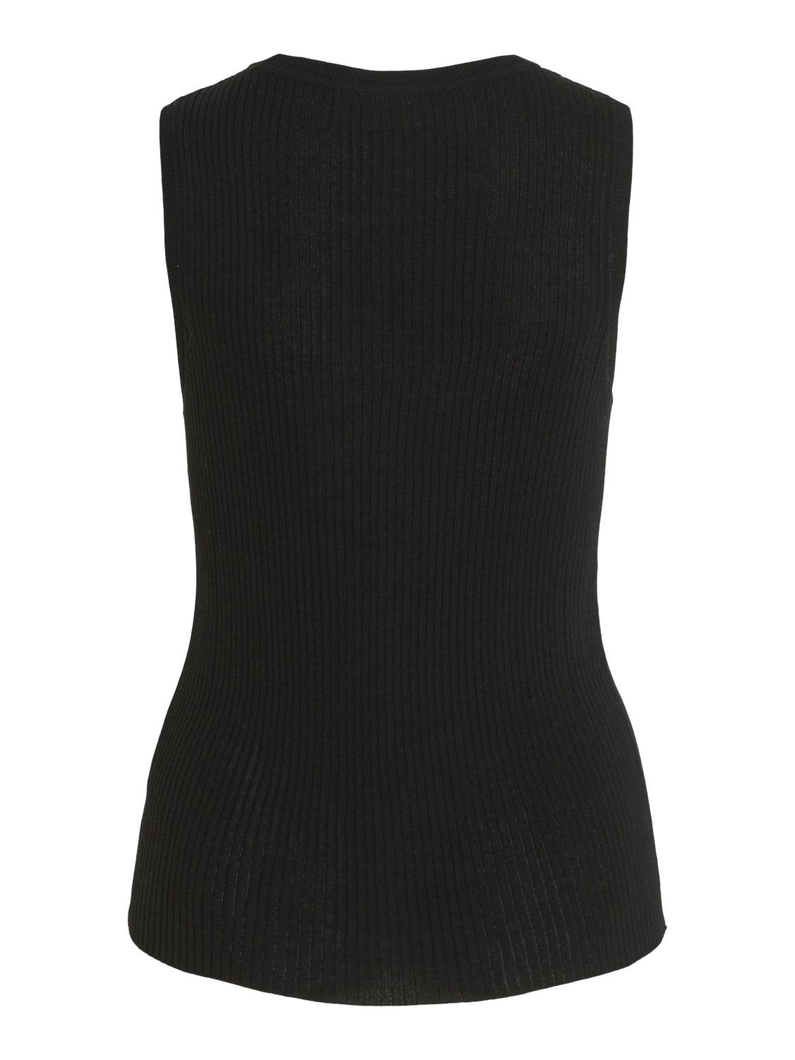 Vila  Viisla ribstrikket top - sort