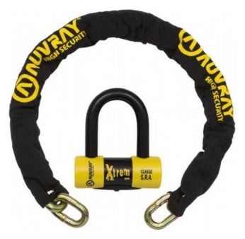 Antivol Chaîne Auvray Xtrem 1m   Cadenas Xtrem Mini 13mm
