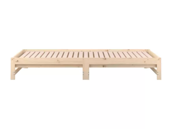 Lit coulissant 2x(90x190) cm Bois de pin massif