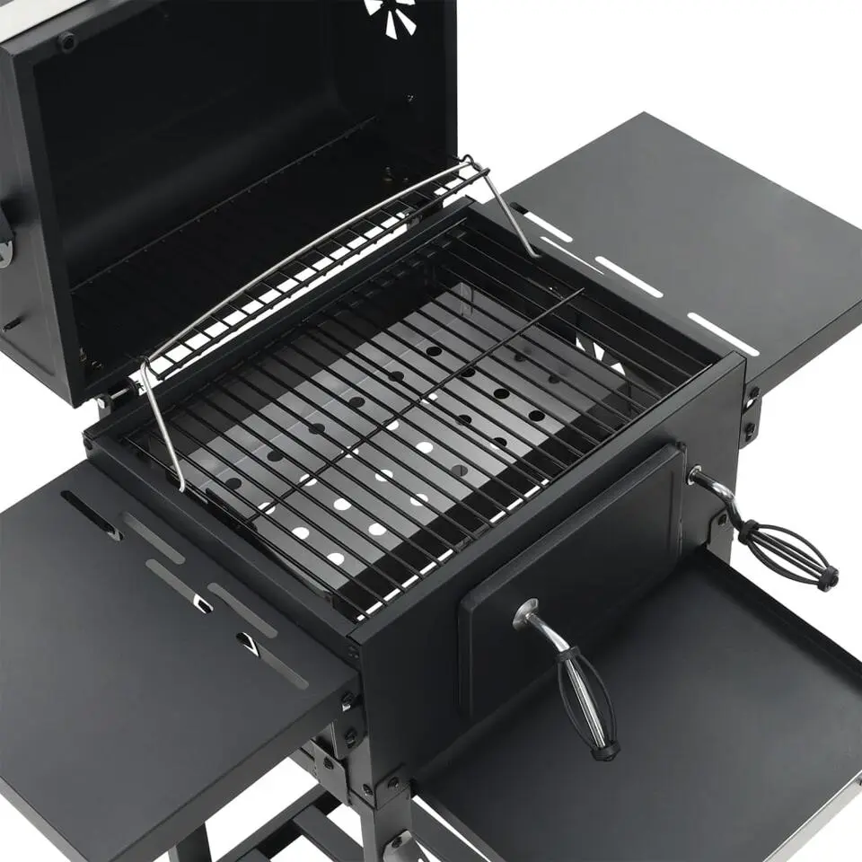 vidaXL - Barbecue - Zwart - Staal