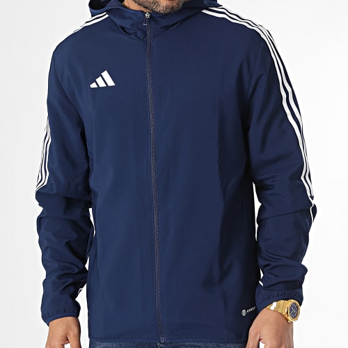 Veste Zippé Capuche A Bandes Tiro 23 Bleu Marine