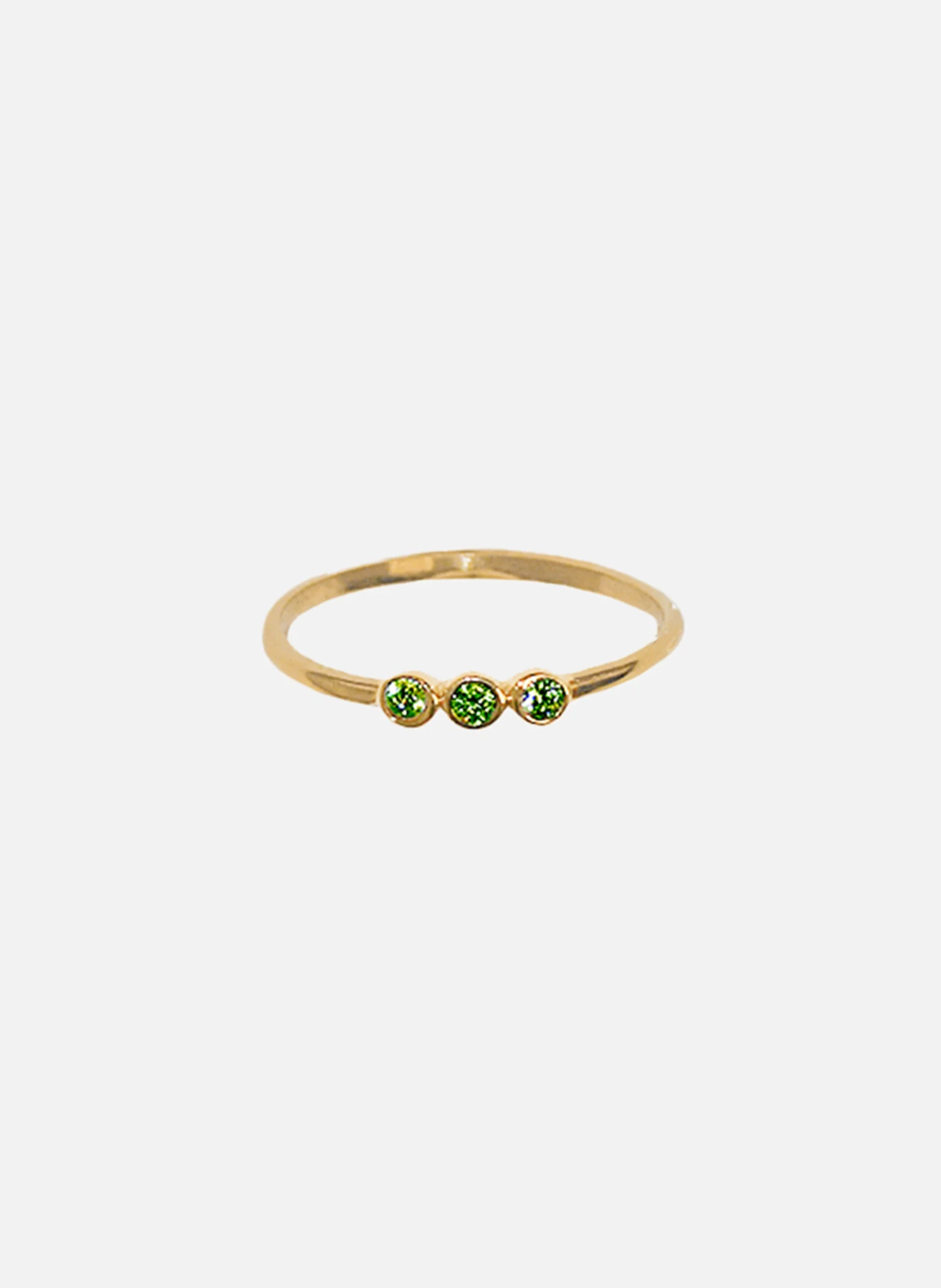 MEDITRINA - Bague fine meditrina | Vert