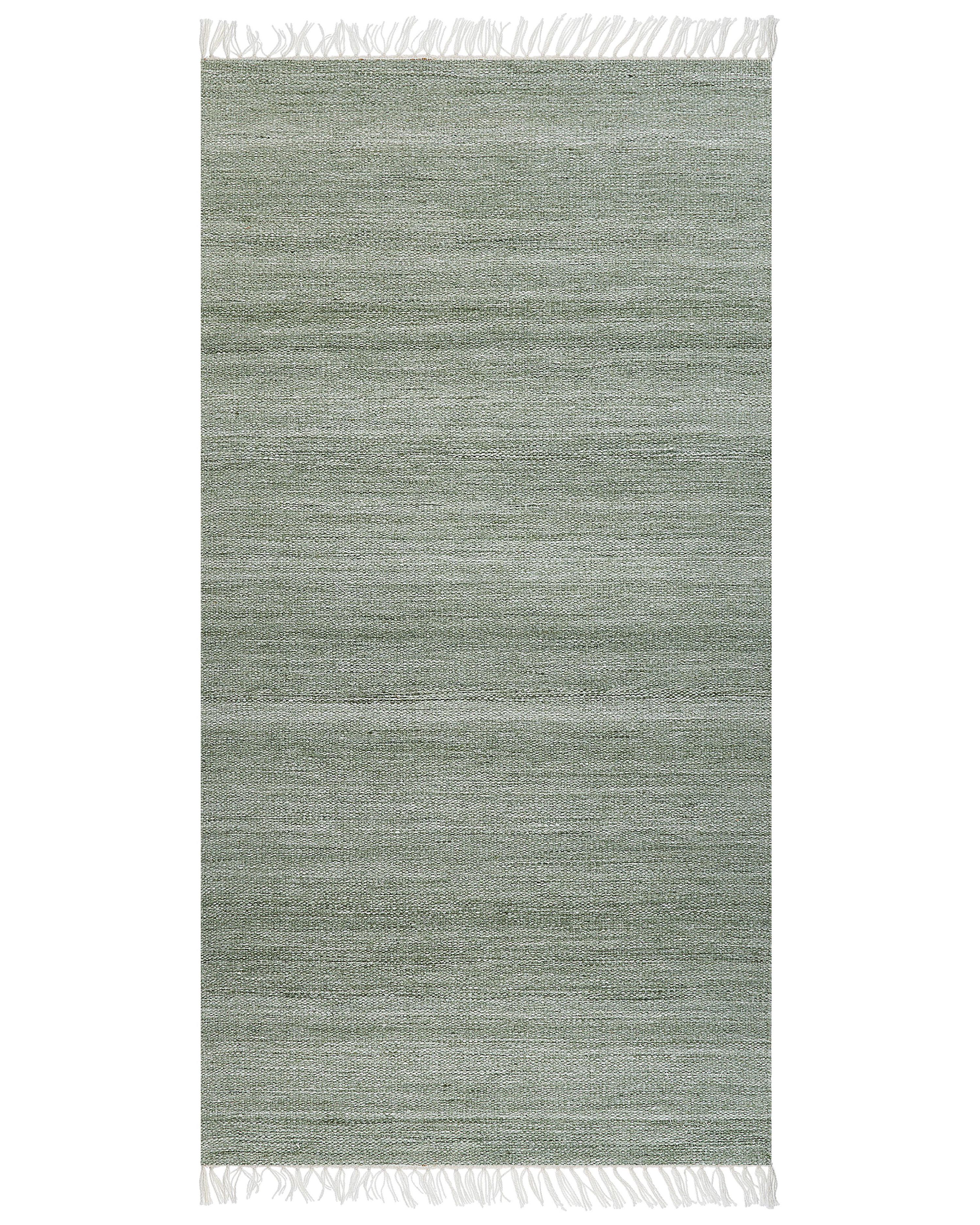 Vloerkleed MALHIA Lichtgroen 80 x 150 cm