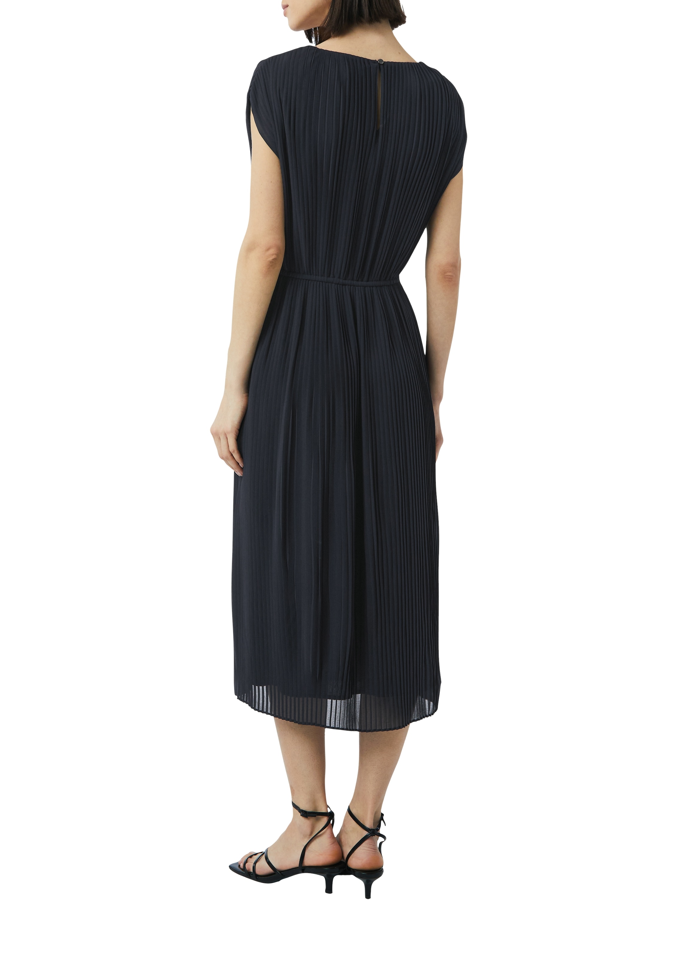 Comma Midikleid Ohne Taschen ohne Ärmel und mit Kordel