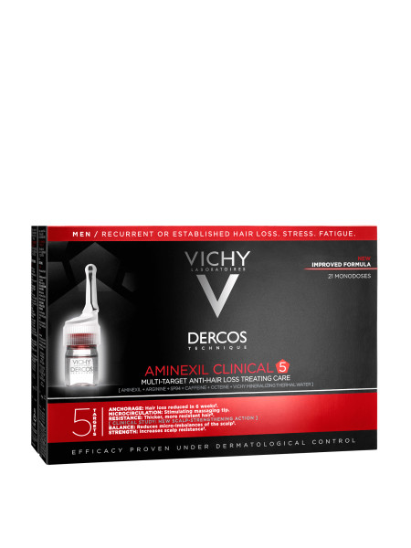 Vichy Dercos Aminexil Clinical 5<br>21 × 6 ml, für Männer