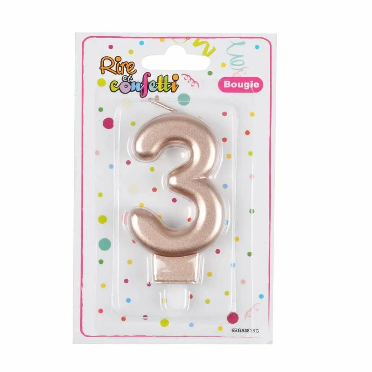Bougie d'Anniversaire Chiffre 3 - Paris Prix