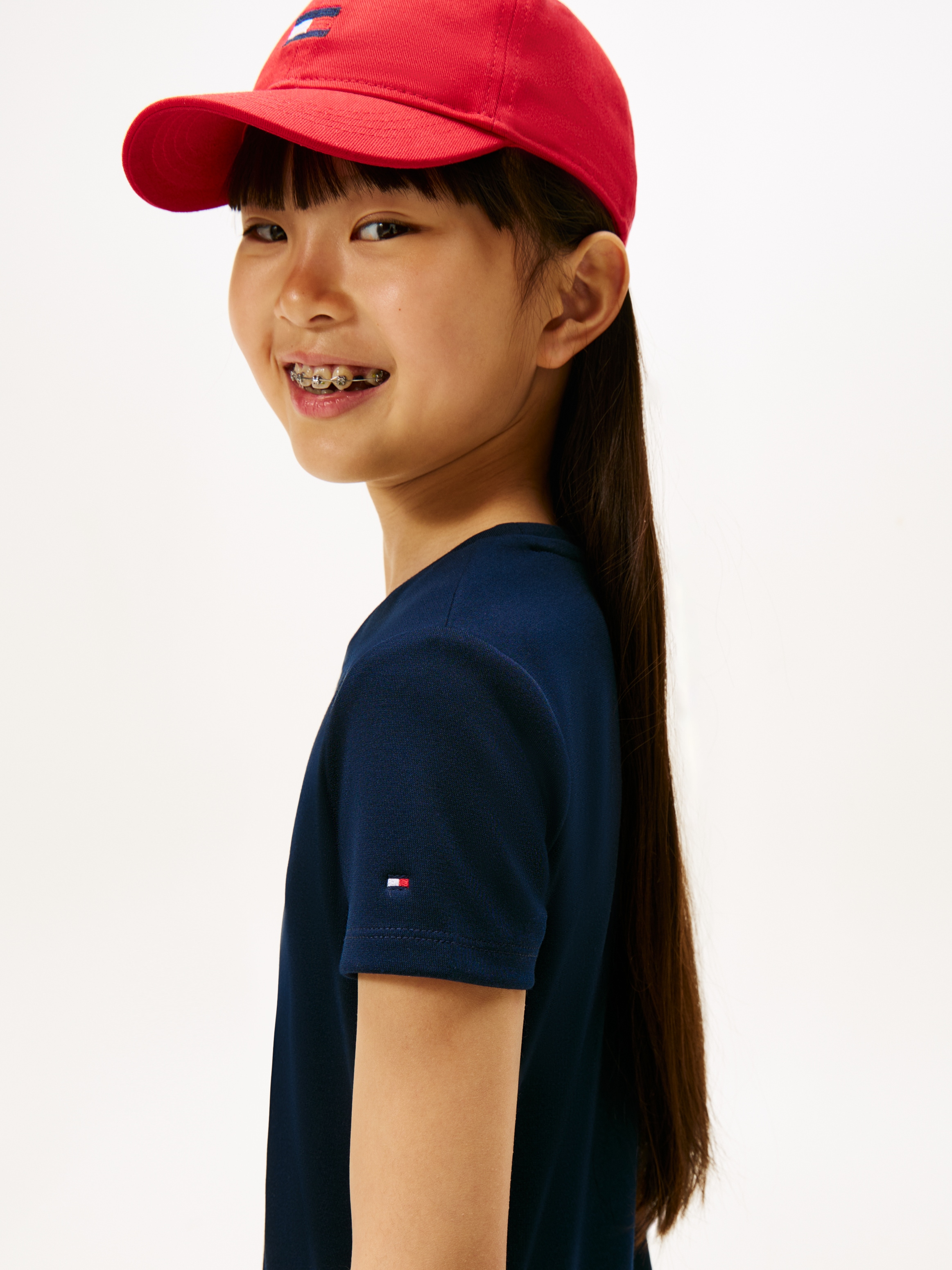 Tommy Hilfiger Shirtkleid »STRAIGHT PUNTO DRESS S/S« Ohne Tasche Kinder bis 16 Jahre
