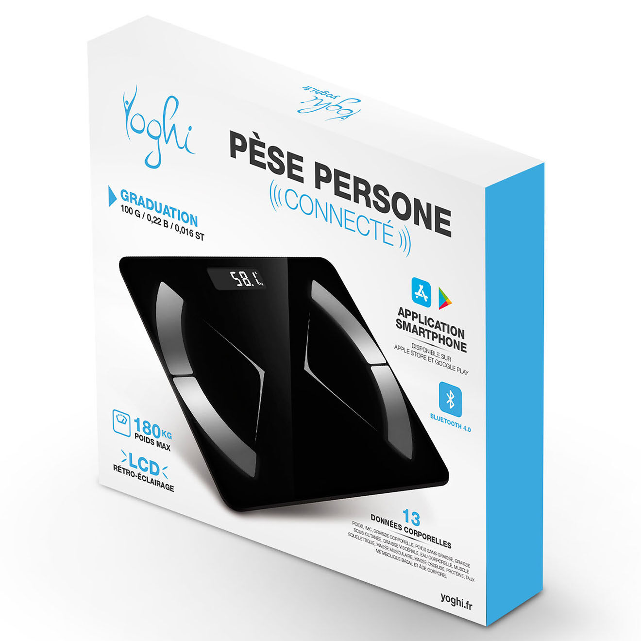Yoghi Pèse-personne mécanique grand cadran noir