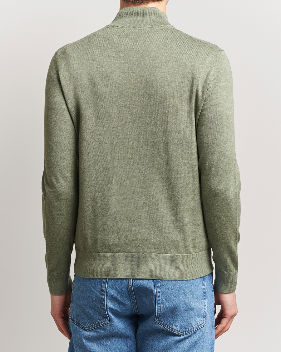 Morris Riley Cotton Half Zip Olive