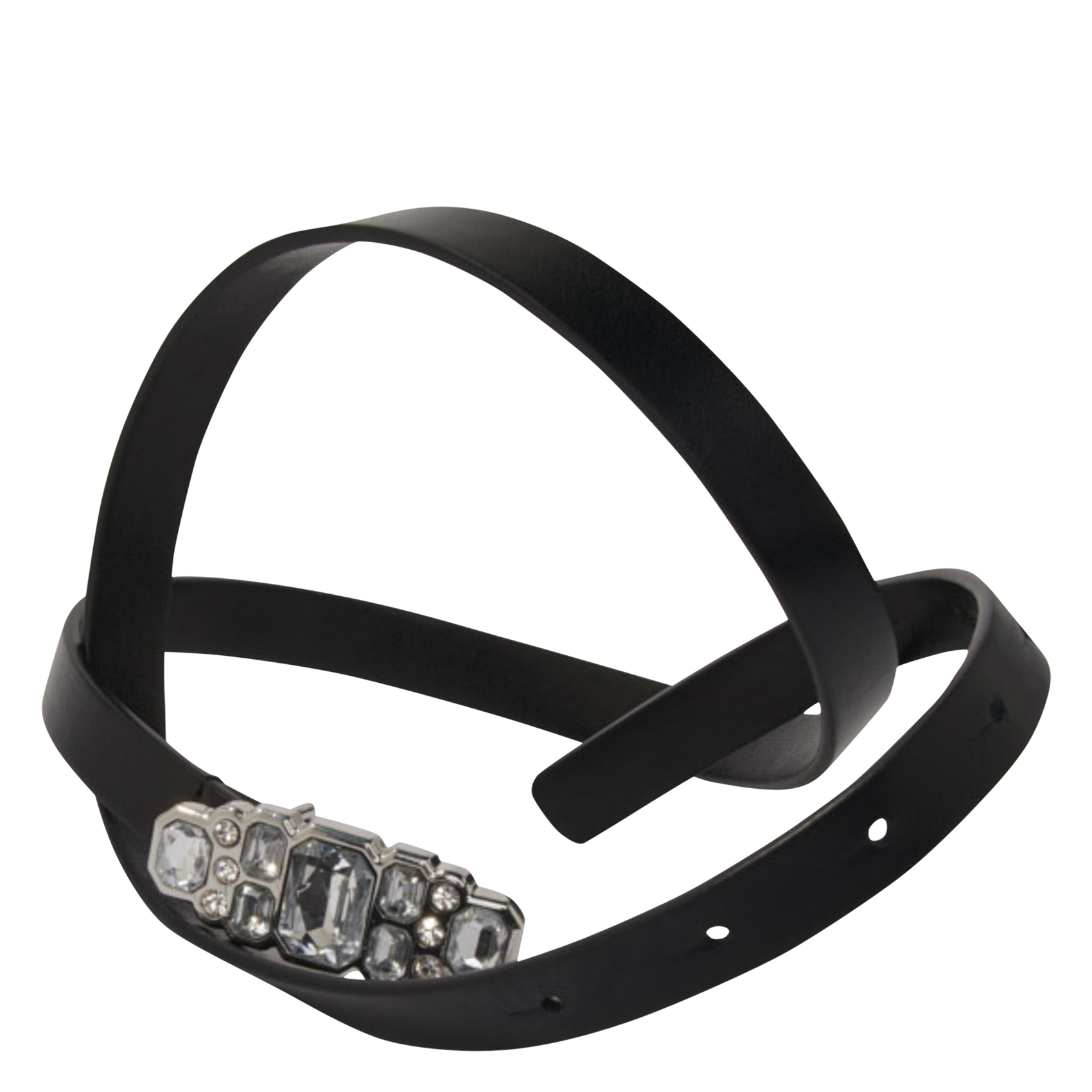 Ceinture fine en cuir | Noir