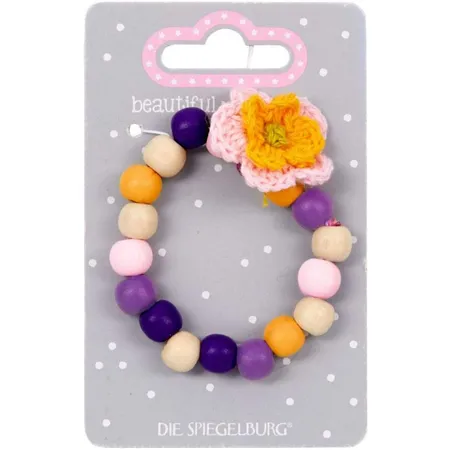 Die Spiegelburg Holz-Armband mit Blume beautiful Stars, 1 Stück, 2-fach sortiert