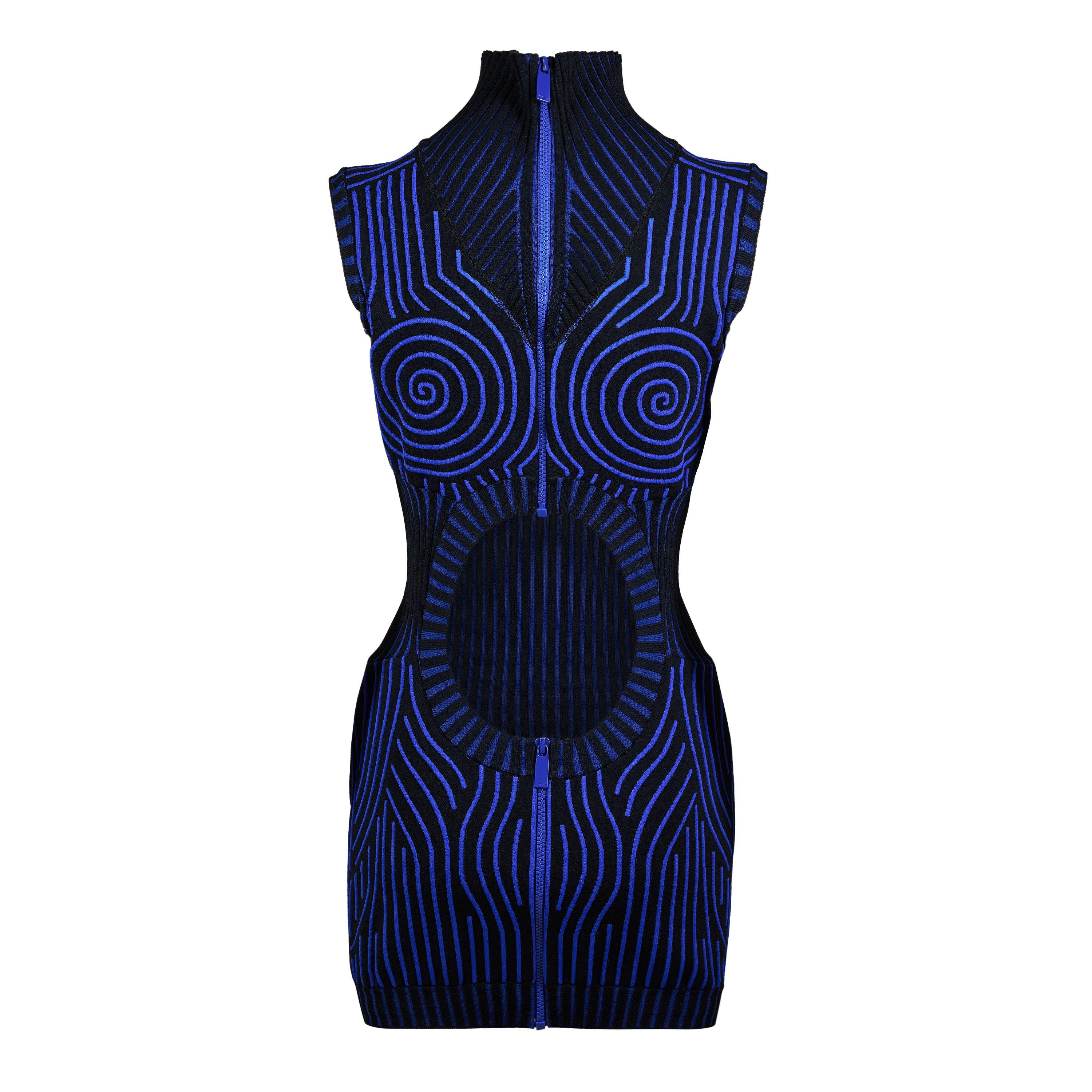 Off White Vortix Hole Knitted Mini Dress