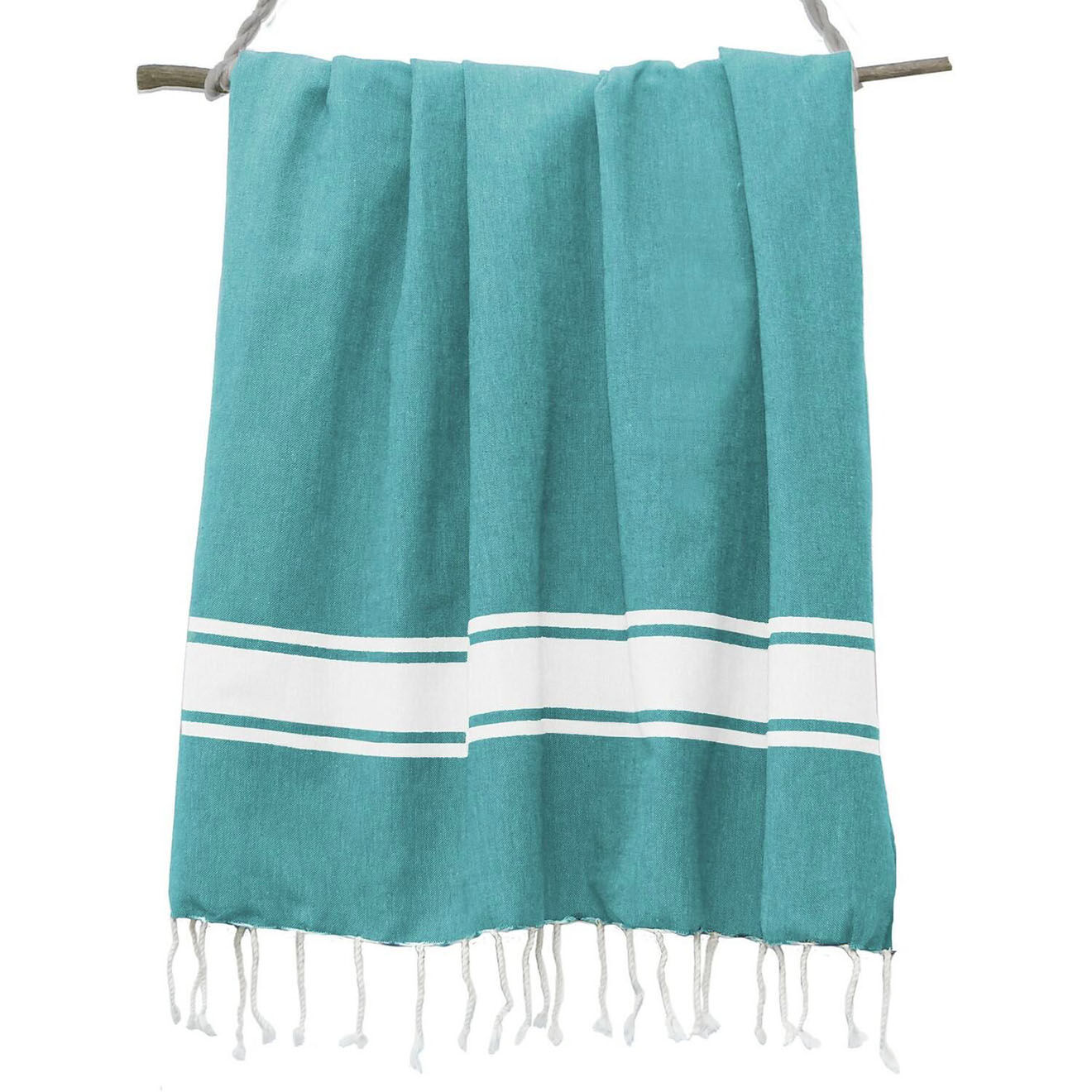 Febronie Fouta Traditionelle St Tropez vert canard - 100x200 cm