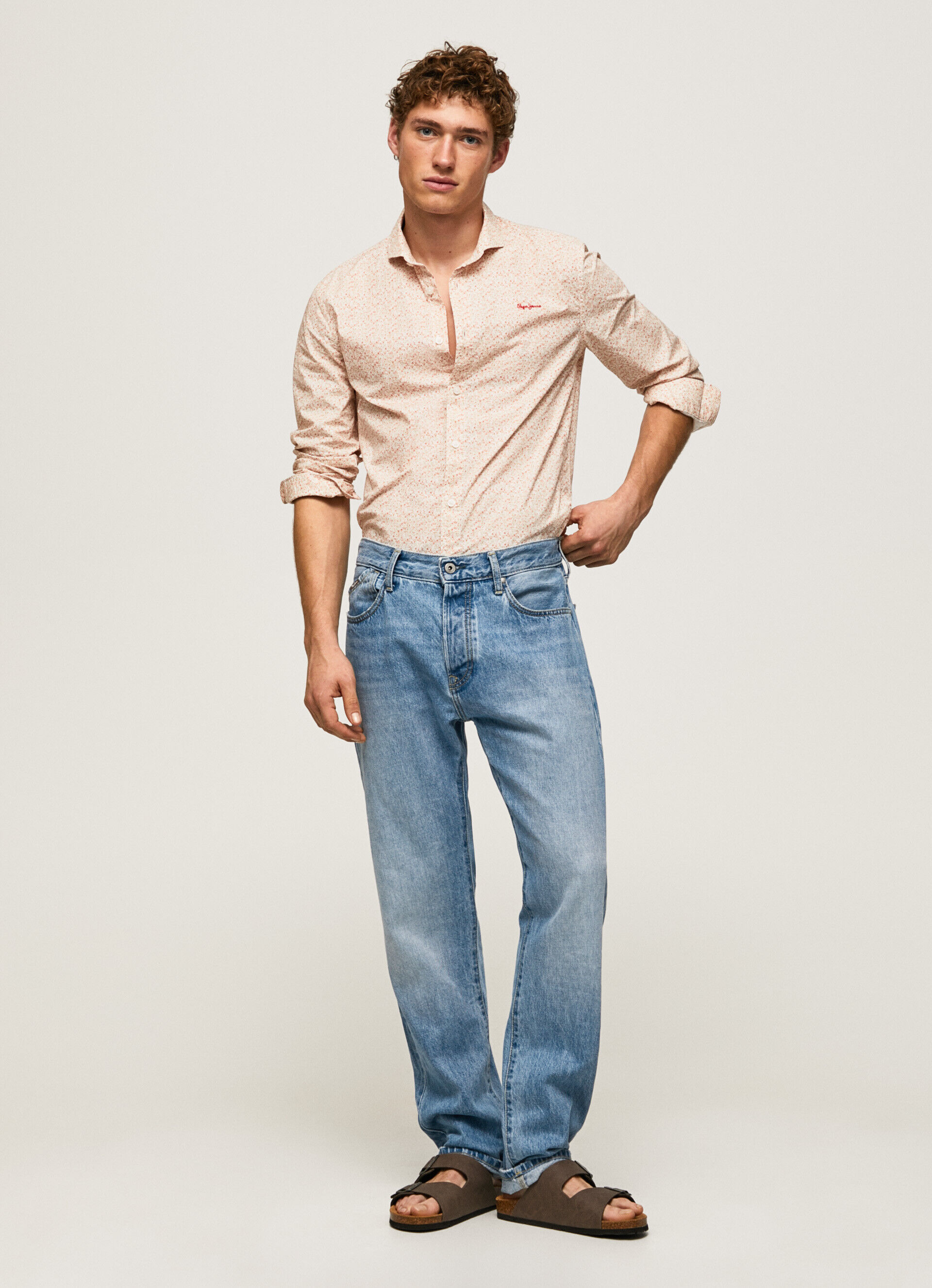 Camisa Lucas Fit Slim Popeline - branco-sujo