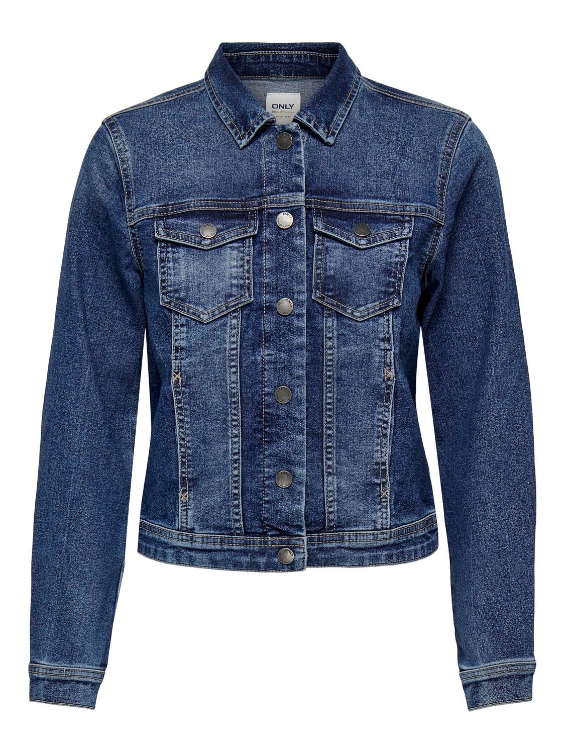 ONLWESTA Jeansjacke Dark Blue Denim