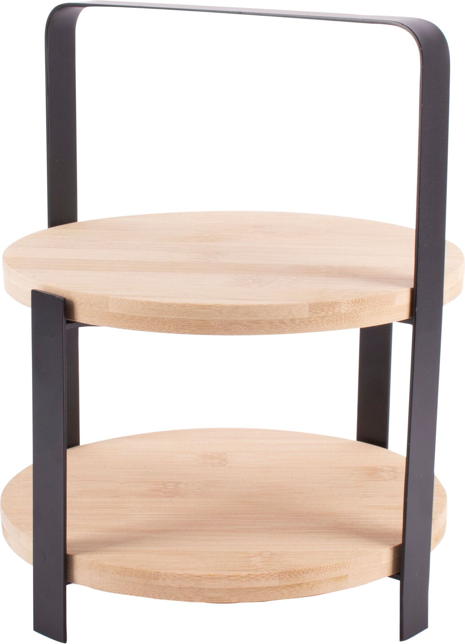 Gusta etagère naturel / zwart D 21,5 H 26,5 cm