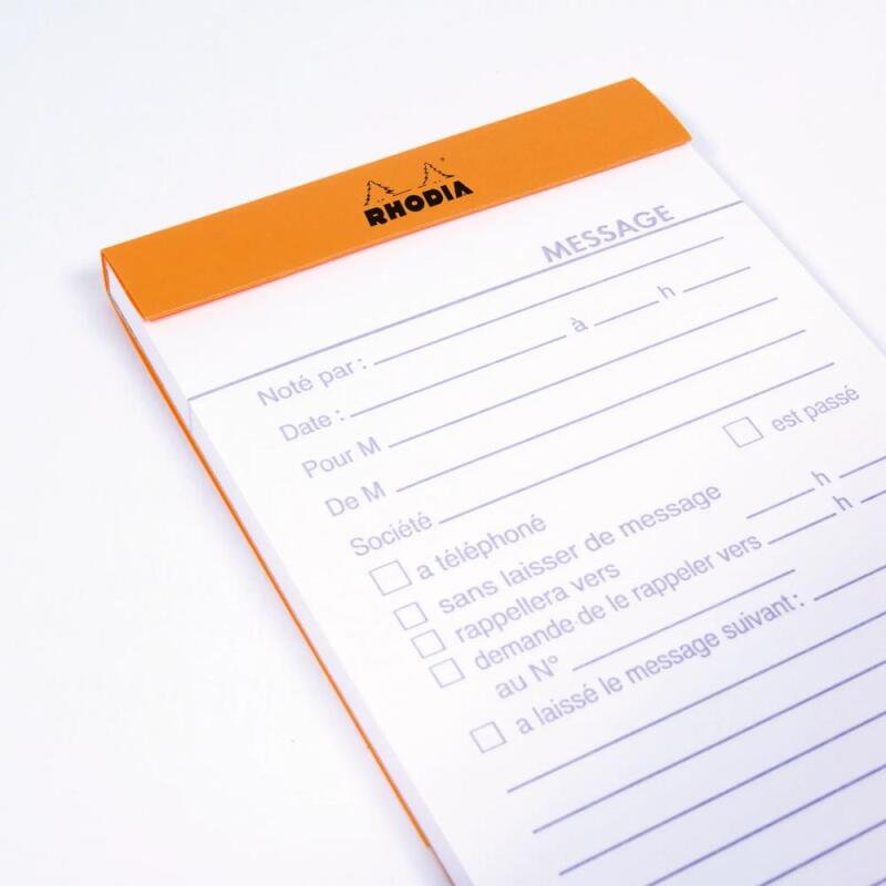 Bloc agrafé Message N°140 11 x 1 7 cm 80 feuilles pré-imprimé 80 g Orange