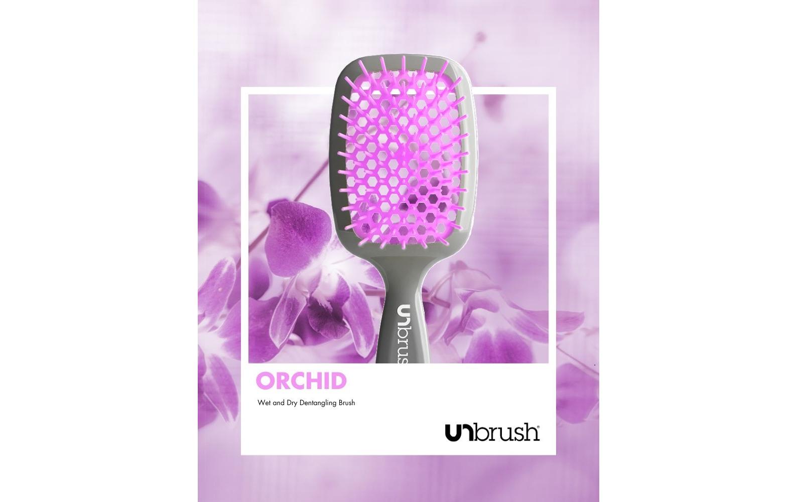 Entwirrbürste, Griff grau, OrchidHaarbürste für nasses und trockenes Haar