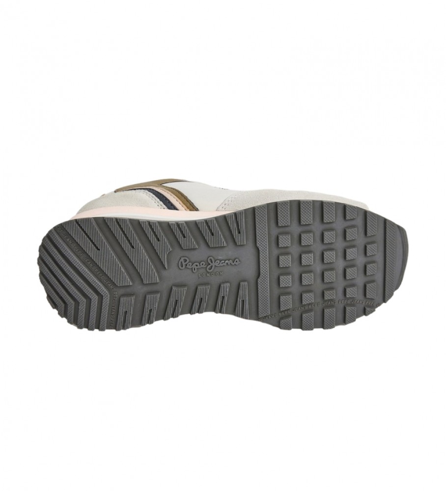 Tênis Pepe Jeans Blur Point em couro bege