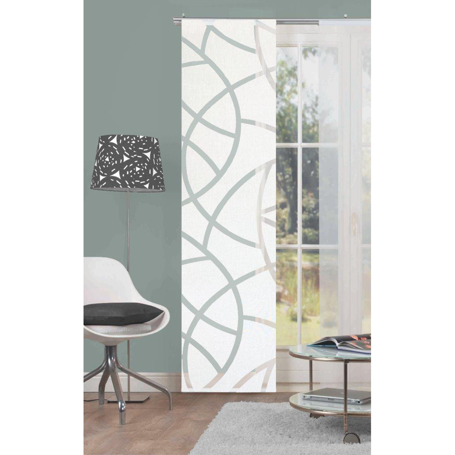 Schiebevorhang CASSE - wollweiß - blickdicht - 60x245 cm