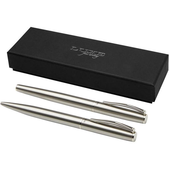 Luxe 107836 - Ensemble Stylos Écologiques en Acier Inoxydable Recyclé