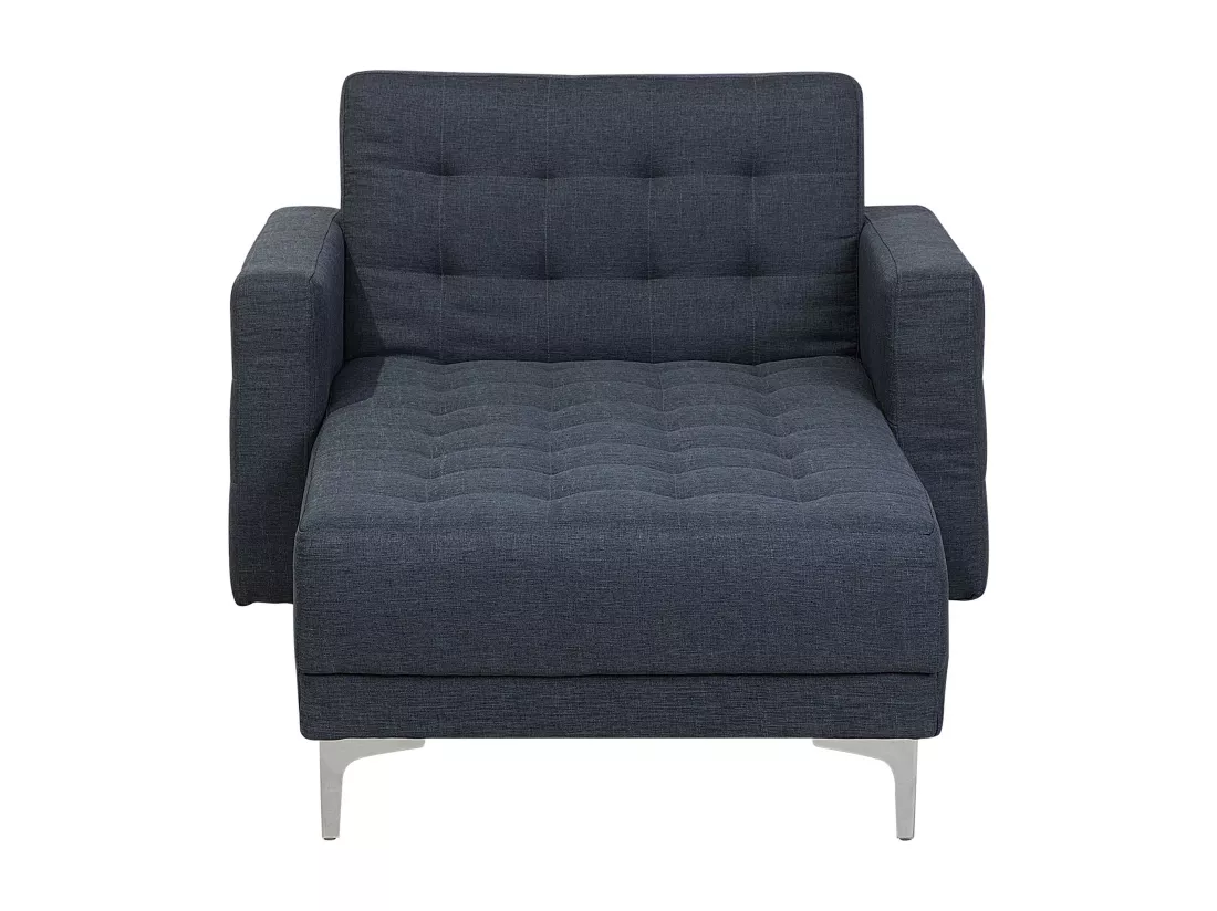 Chaise longue en tissu gris foncé ABERDEEN