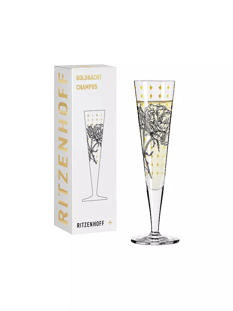 RITZENHOFF Champagnerglas Goldnacht Champus #30 Lisa Hofgärtner 2023 gold