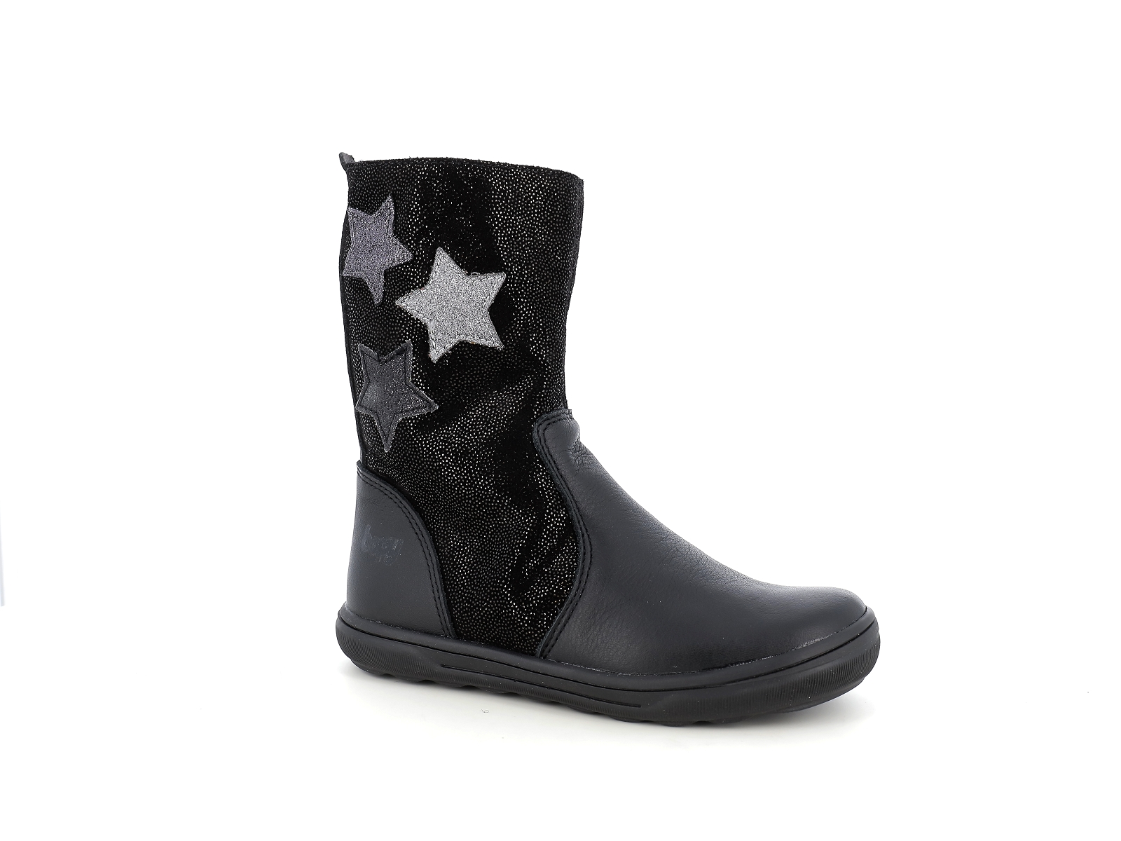 Bopy-STOCKHOLM Cuir Noir Gris