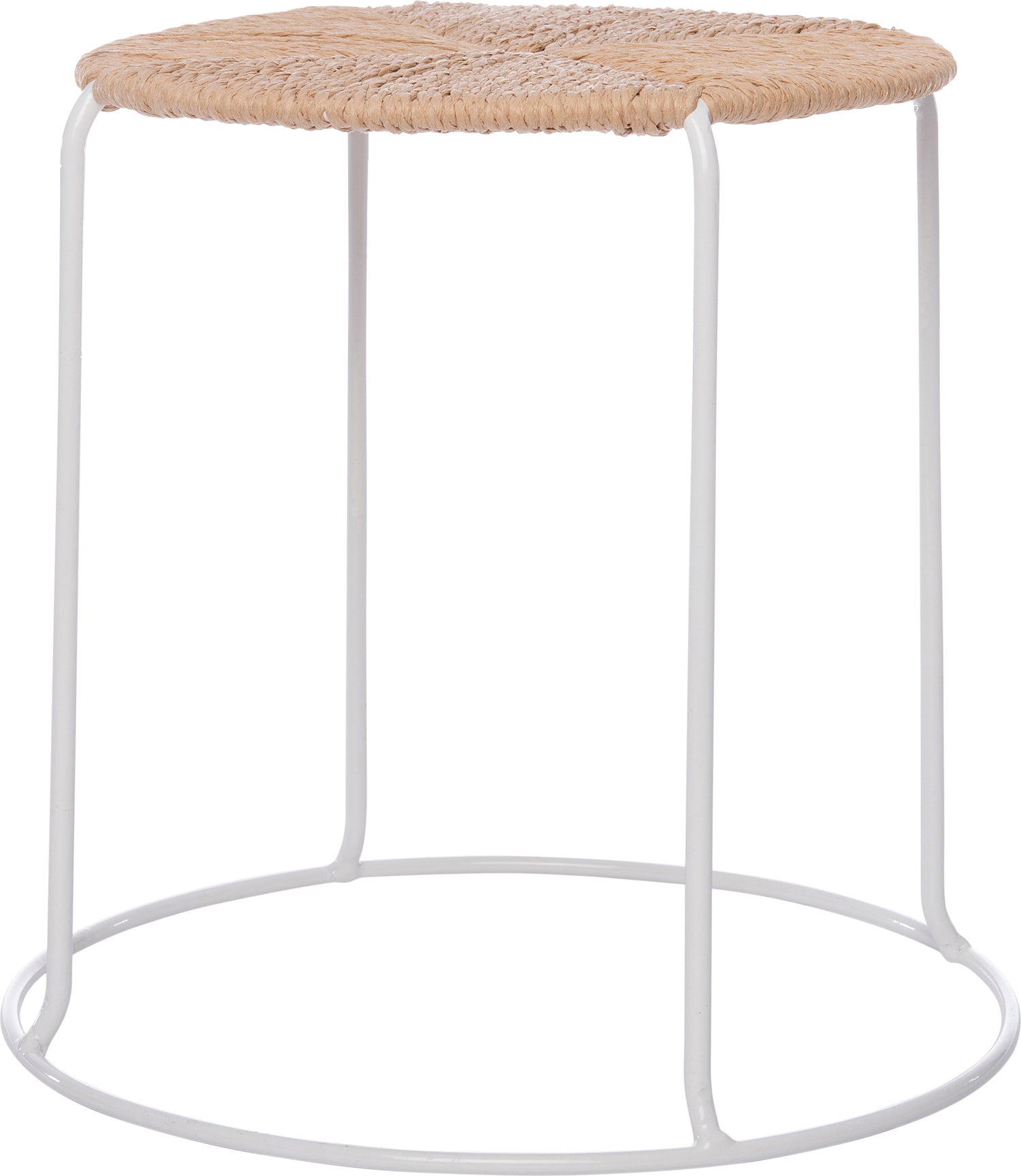 Intratuin kruk wit / naturel D 23 H 26 cm