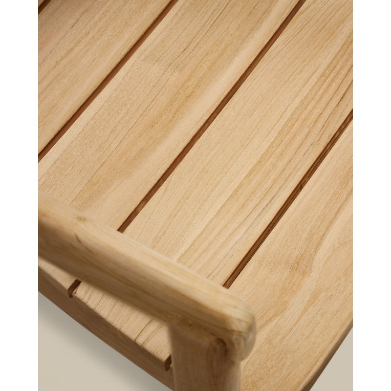 Chaise empilable Icaro en bois de teck, finition naturelle