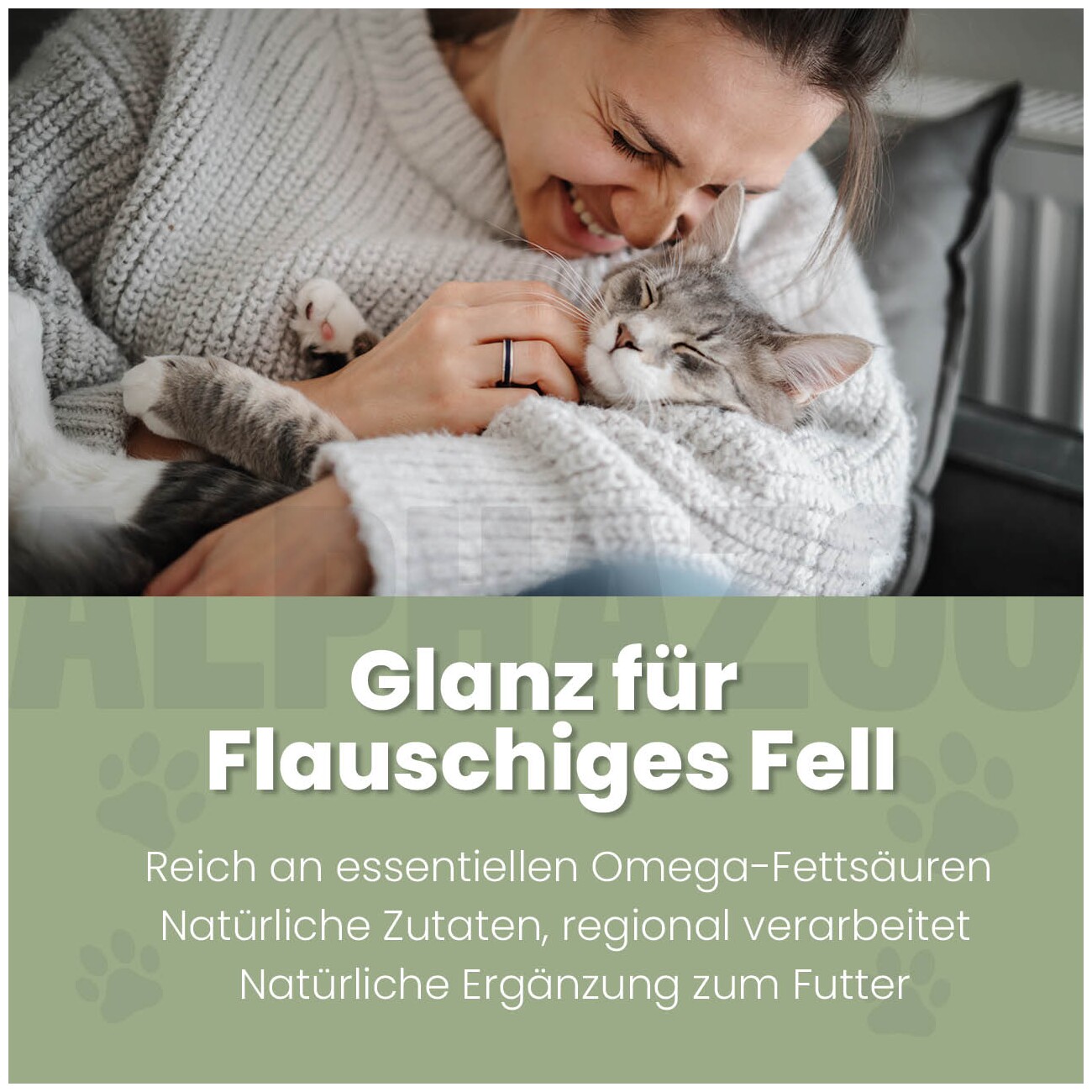 ALPHAZOO Fellliebe Futteröl für Katzen