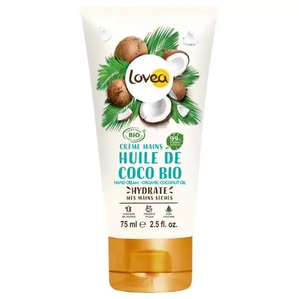 Lovea - Creme para as Mãos - Óleo de Coco Orgânico - Pele Seca 75ml