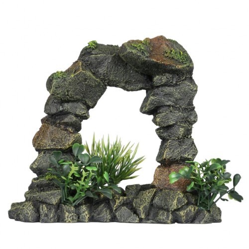 Arco de pedra verde para decoração de aquário