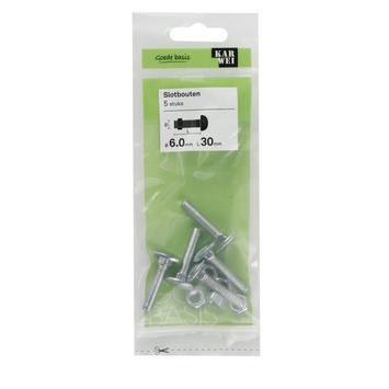KARWEI slotbout verzinkt 6x30 mm (5 stuks)