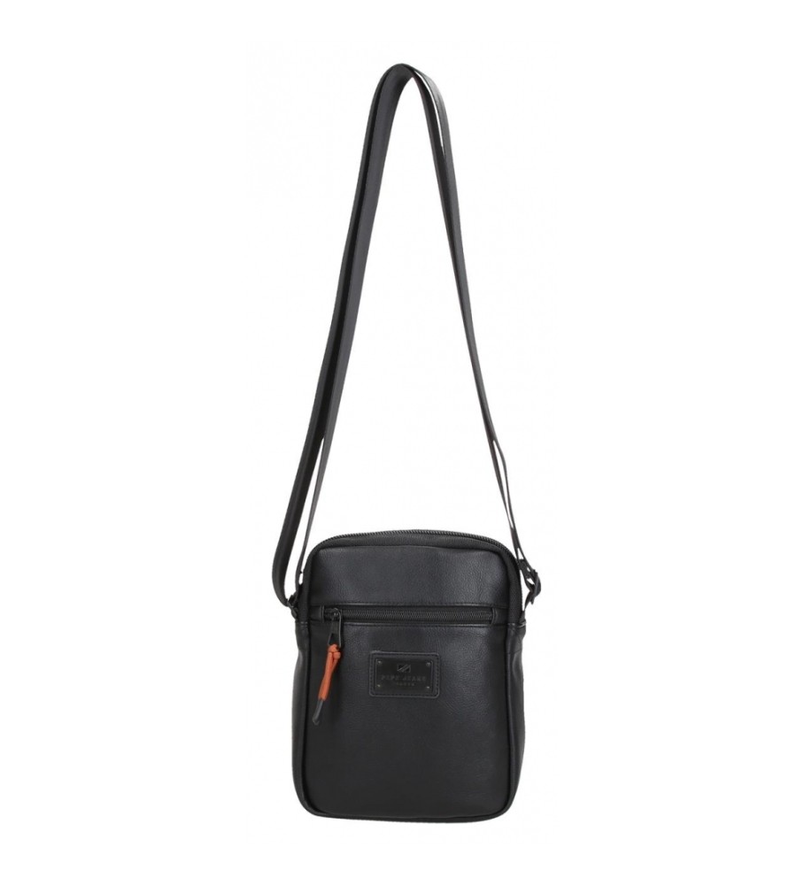 Bolsa de ombro Pepe Jeans Egham com dois compartimentos, preta